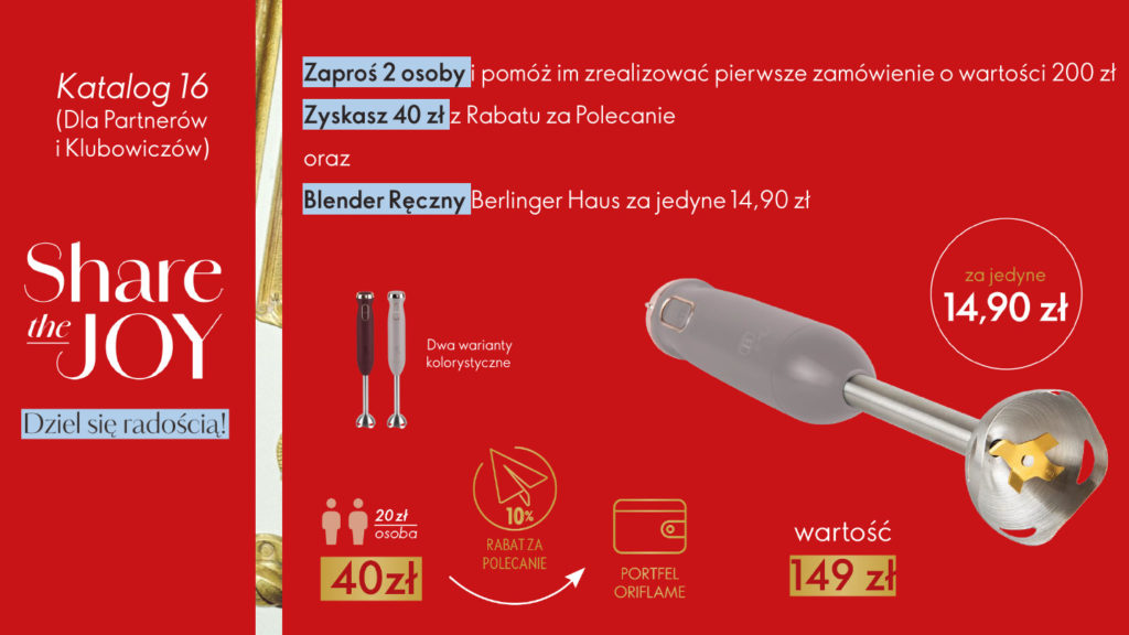 konsultantka Oriflame zapraszaj i zarabiaj