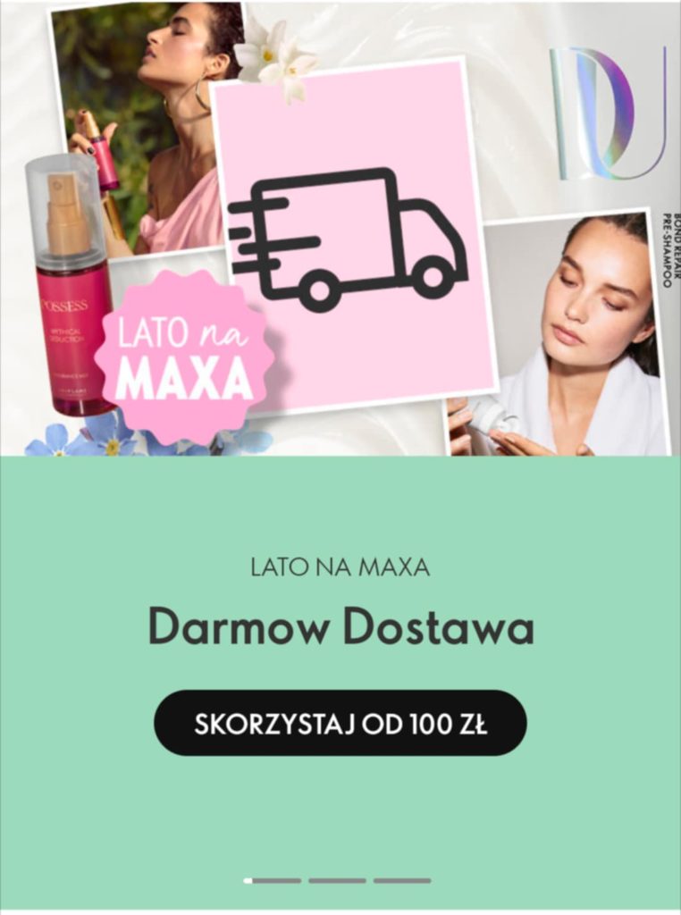 klientka Oriflame darmowa dostawa