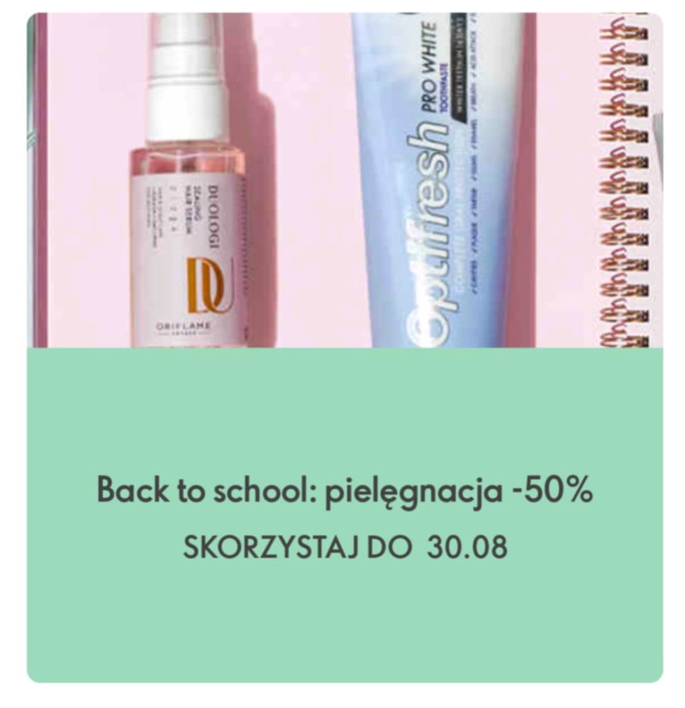 klientka Oriflame kosmetyki do pielęgnacji -50%