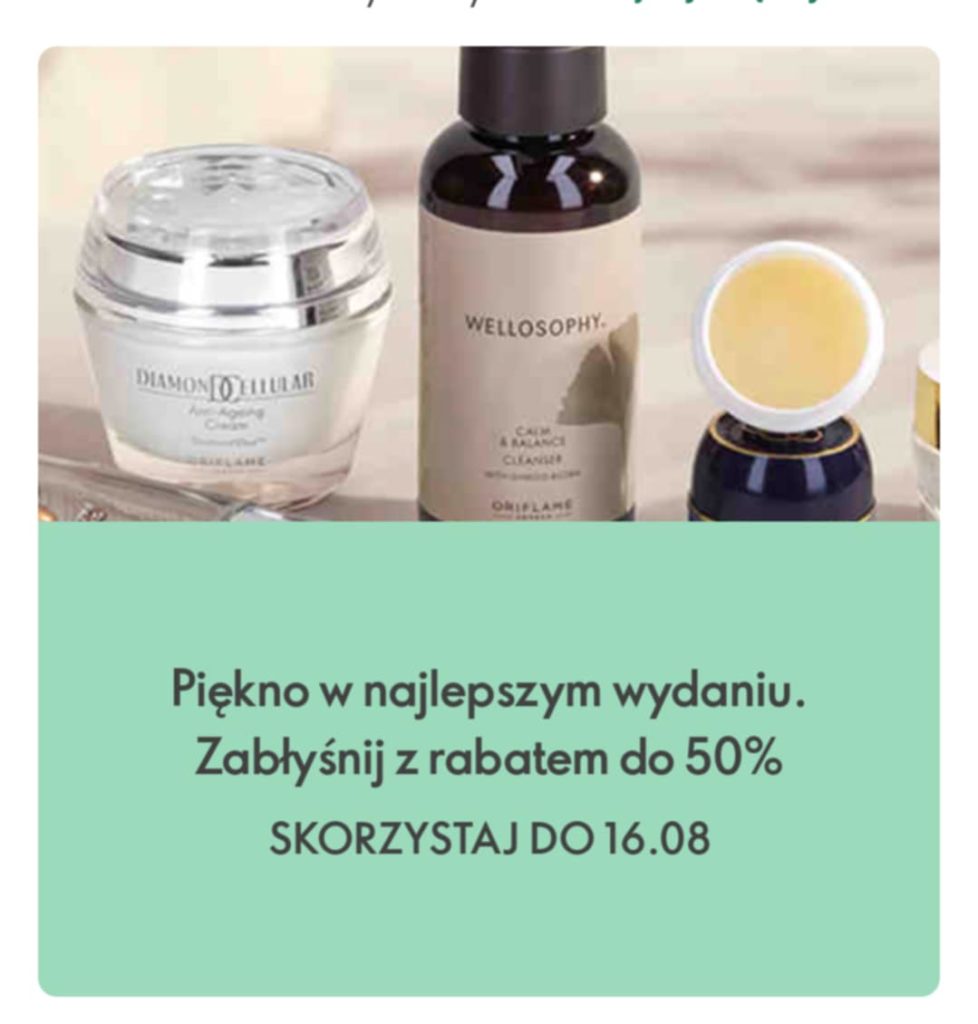 klientka Oriflame oferta -50% taniej
