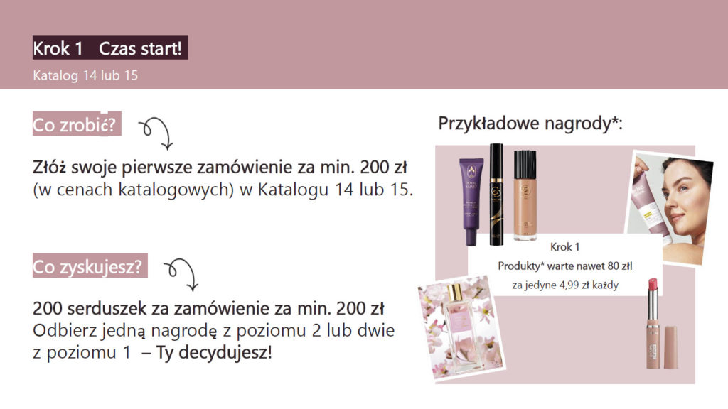 rejestracja w Oriflame nagroda 1