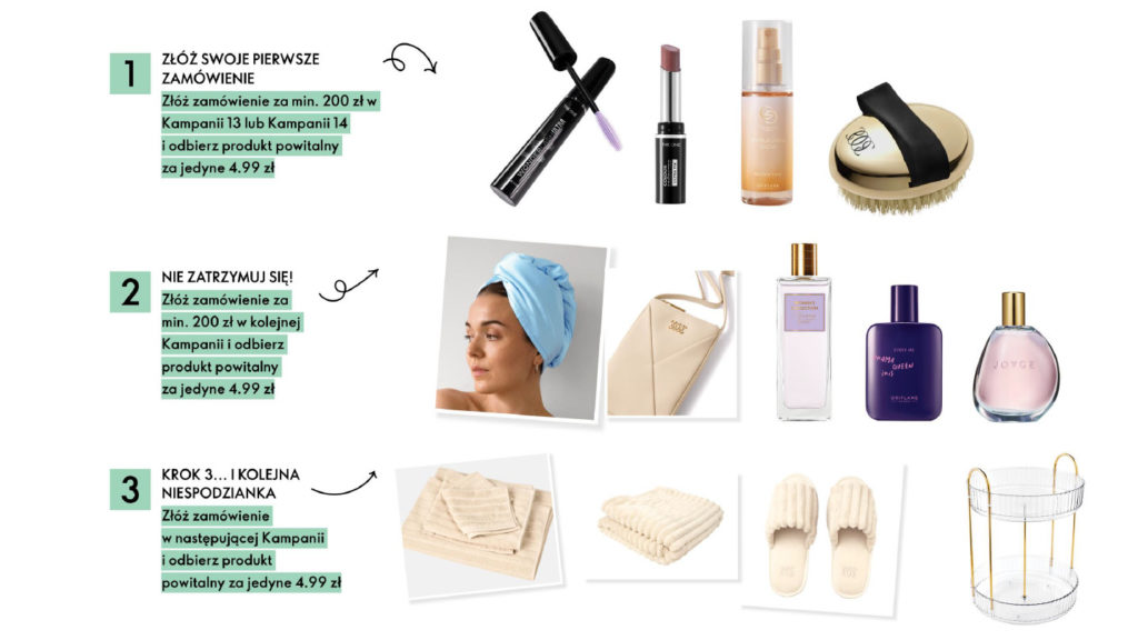 zakupy Oriflame produkt powitalny